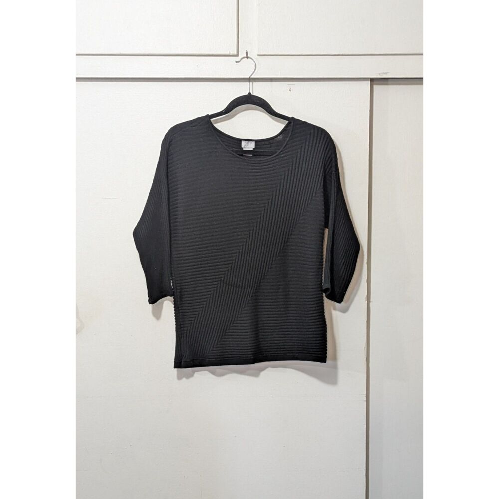 Chicos 3/4 length sleeve textured sweater Sz 0